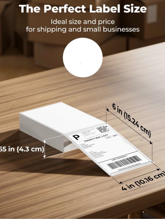 The Unbranded Brand Other - White Shipping Labels for Home Office - Pack of 100 Die-Cut 4x6 Labels, New